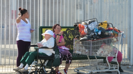 bus bench ladies