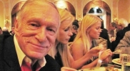 Hugh Hefner & his blondes at PEN event 2010 (soon to be bride) Crystal Harris