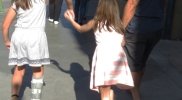 Girl with a Cast - 3rd St. promenade - Valentine's Day 2015