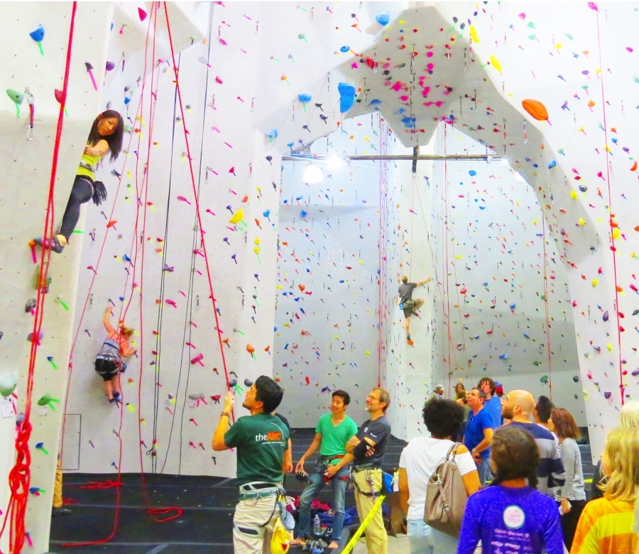 brewery art walk 2014 climbing wall